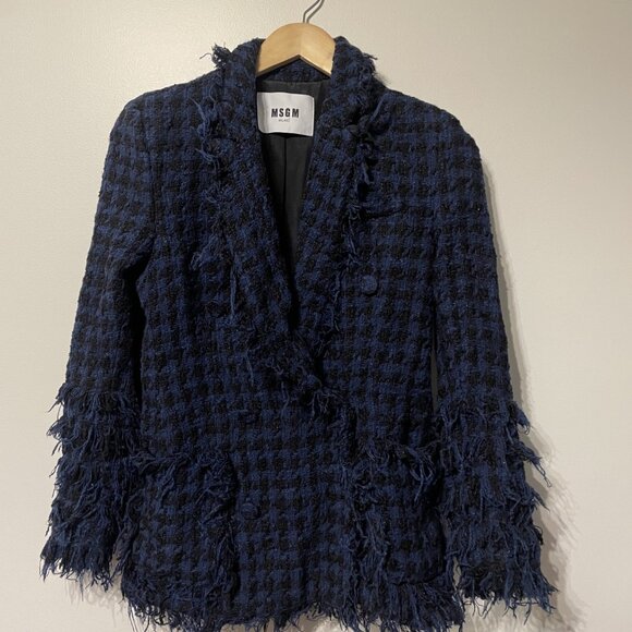 MSGM Tweed Houndstooth Blazer (retails +$1,000) - Picture 3 of 6